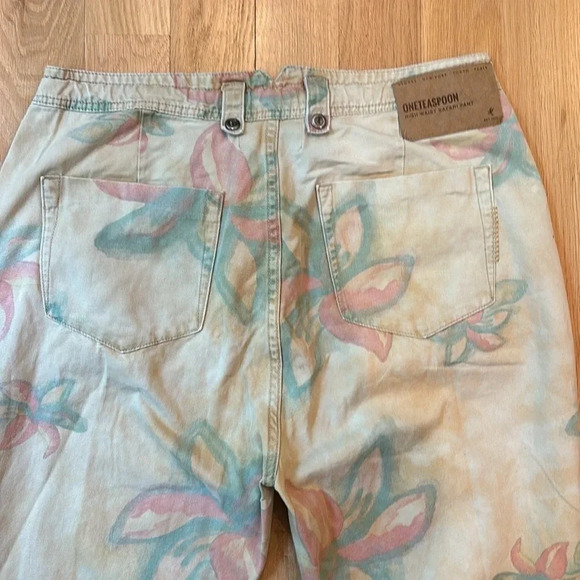 One Teaspoon Pants High Waist Safari Drawstring Floral Size 32 - Picture 5 of 10